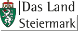 land steiermark logo mit grünem wappen und schrift